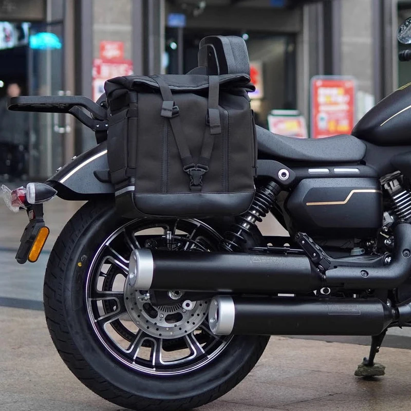 Motorrad Klappbare Rückenlehne Gepäckträger Satteltasche Halterung – Bild 5