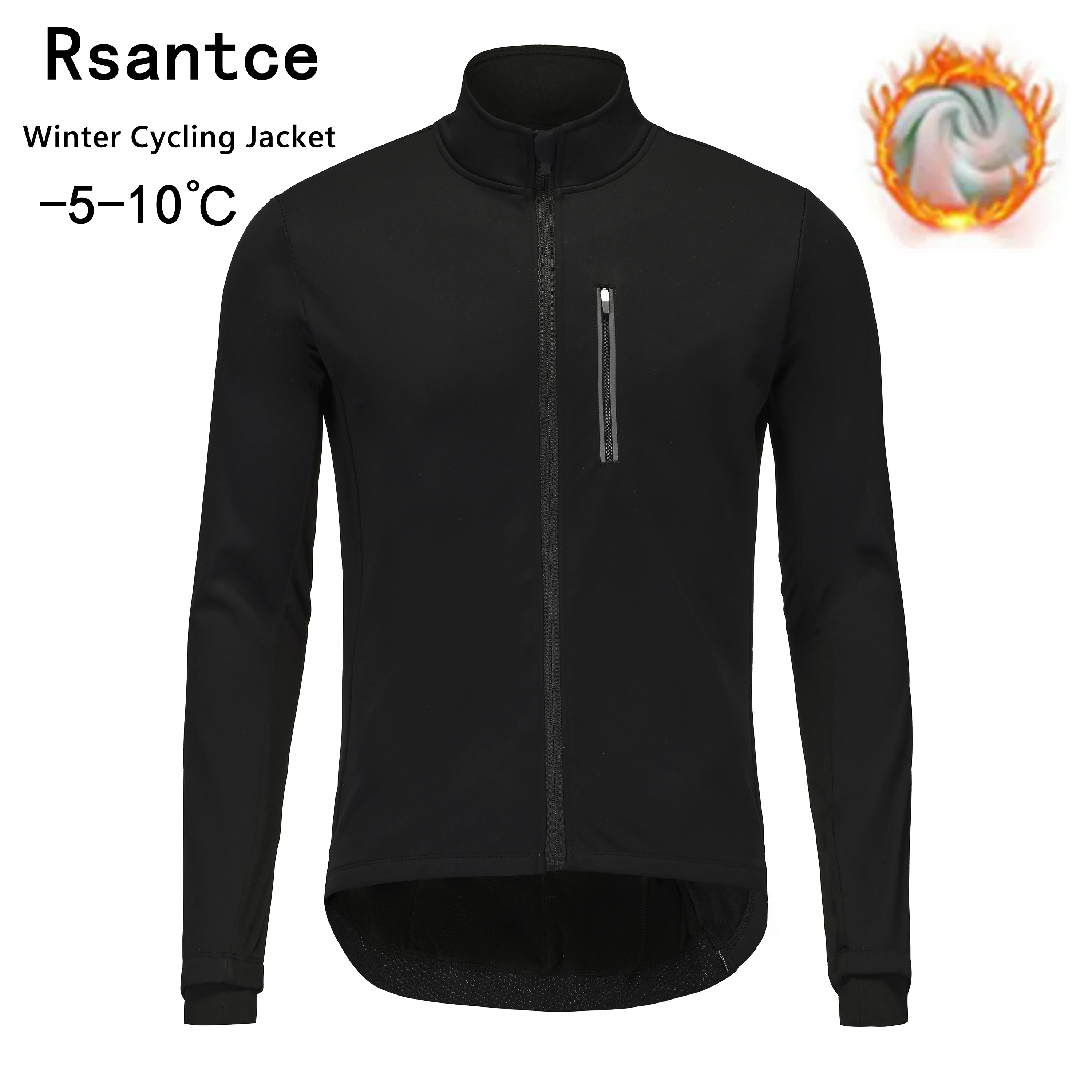 Rsantce Winter Fahrrad jacke im Freien warm Fleece Mantel Thermo Fahrrad jacke MTB Fahrrad Trikot wetterfeste