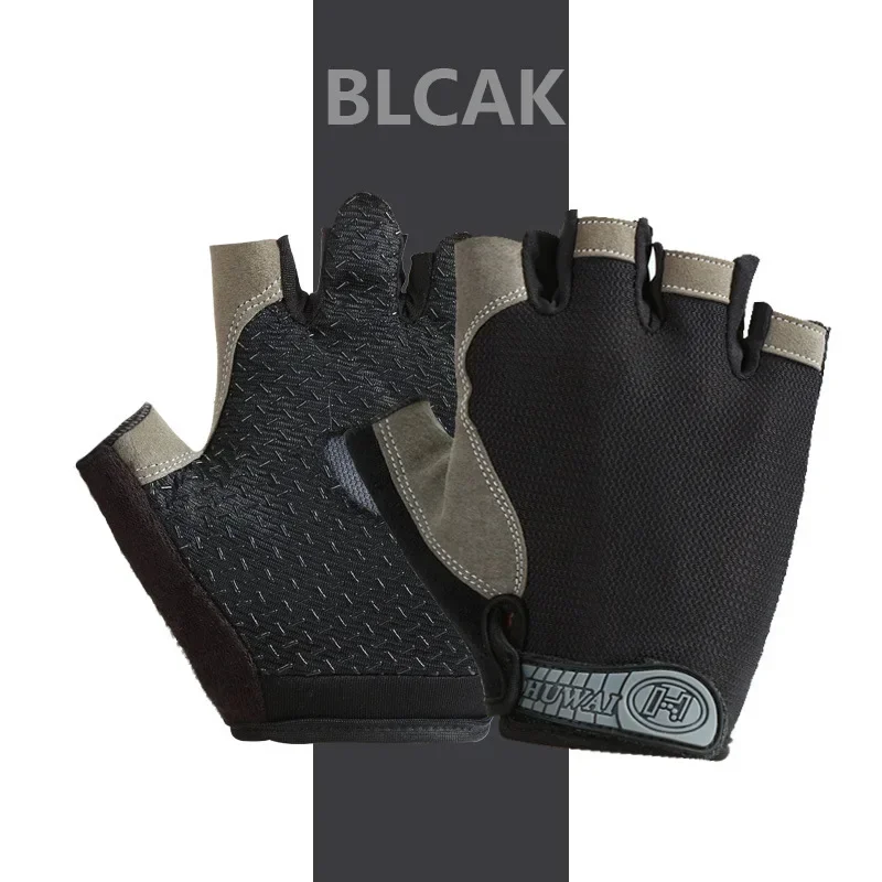 Halbe Finger Handschuhe Gym Fitness Anti-Slip Frauen Männer Gel Pad Handschuhe Gym Radfahren Fingerlose