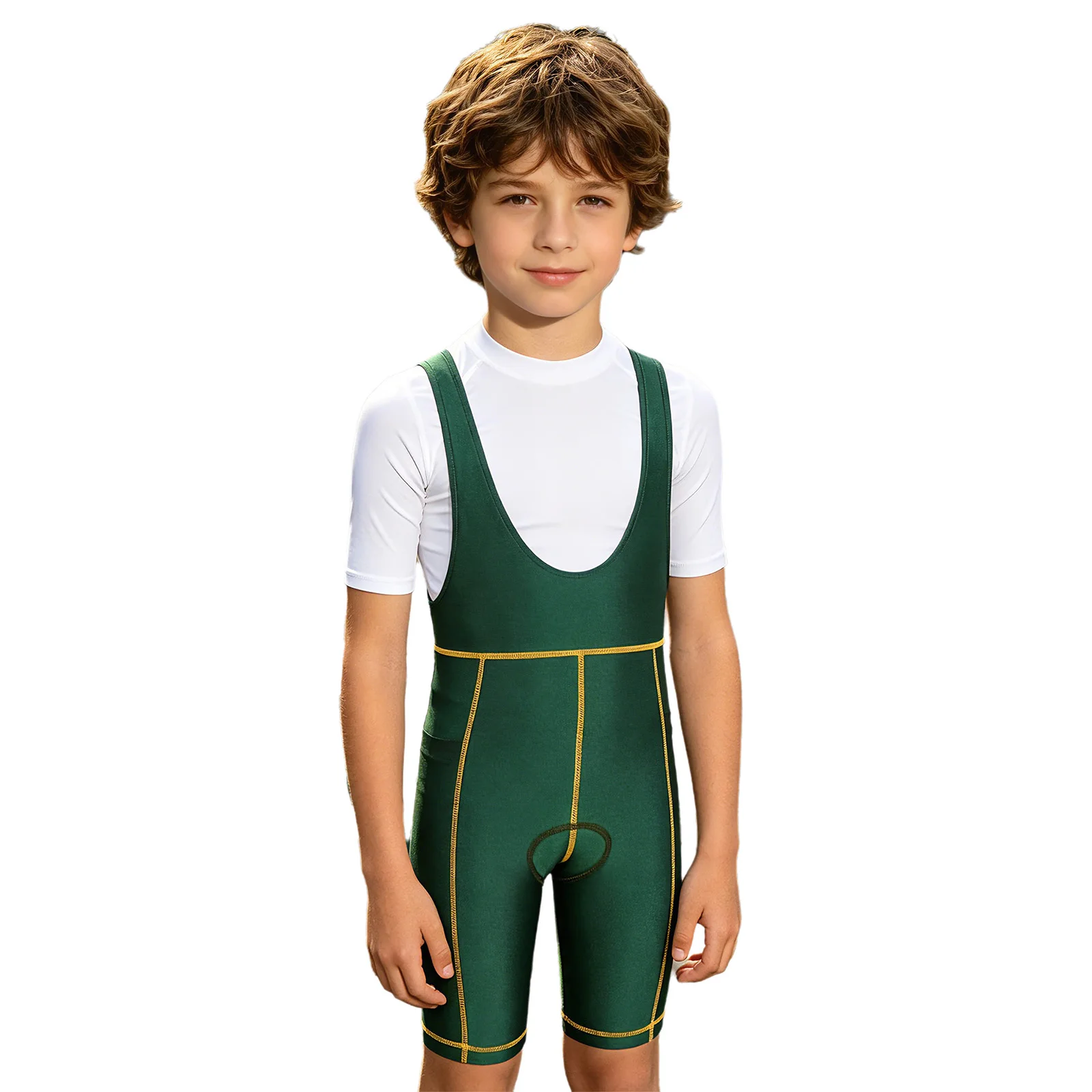 Jungen Mädchen Trainingsanzug Kinder Radsport-Trägerhose mit Taschen – Image 4