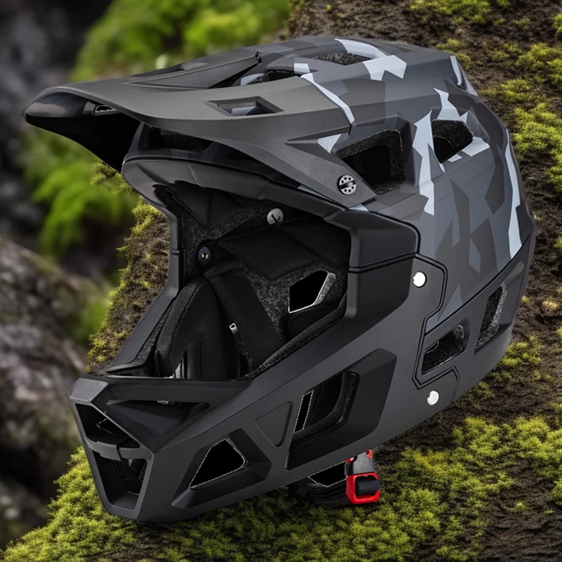 Integraler MTB-Fahrradhelm für Herren und Erwachsene, DH BMX, Off-Road-Integralhelm, Downhill-MTB