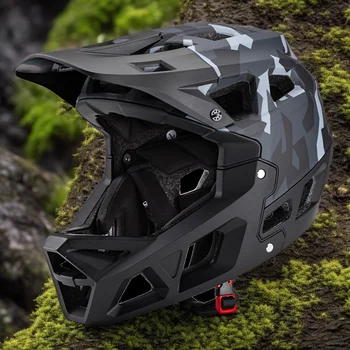 Integraler MTB-Fahrradhelm für Herren und Erwachsene, DH BMX, Off-Road-Integralhelm, Downhill-MTB