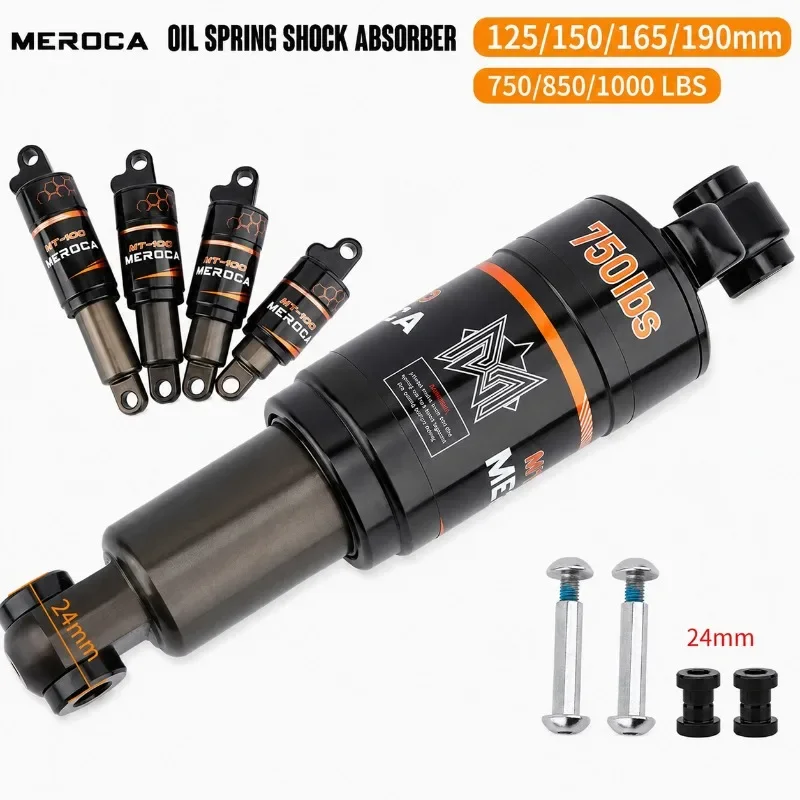Fahrrad-Ölfeder-Hinterbaudämpfer für Mountainbike MTB Hinterradfederung 125 150 165 190mm Einstellbare