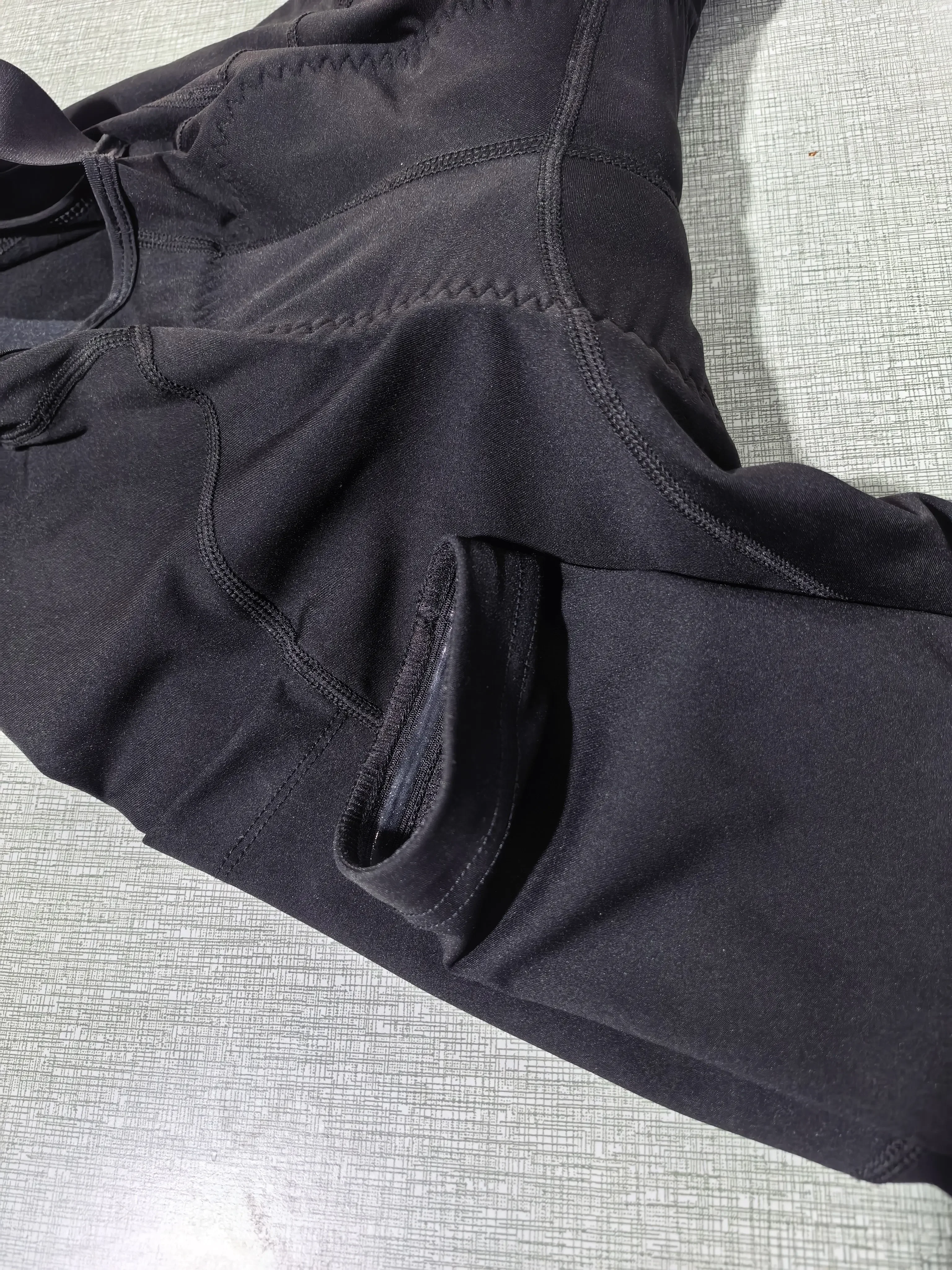 Herren Winter-Radhose mit 2 Seitentaschen, Thermofleece-Leggings – Image 5