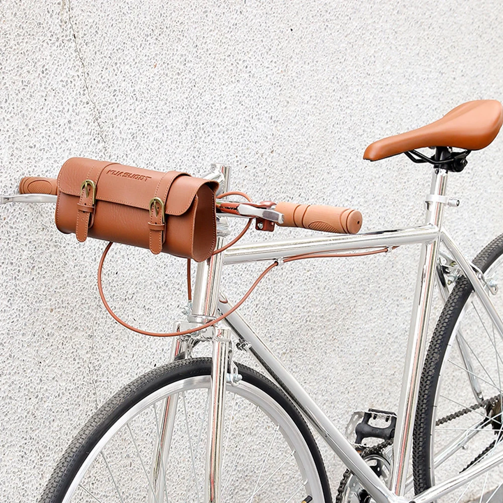 Motorrad-Satteltasche aus Leder, Fahrrad-Lenkertasche, Werkzeugtasche mit großem Fassungsvermögen