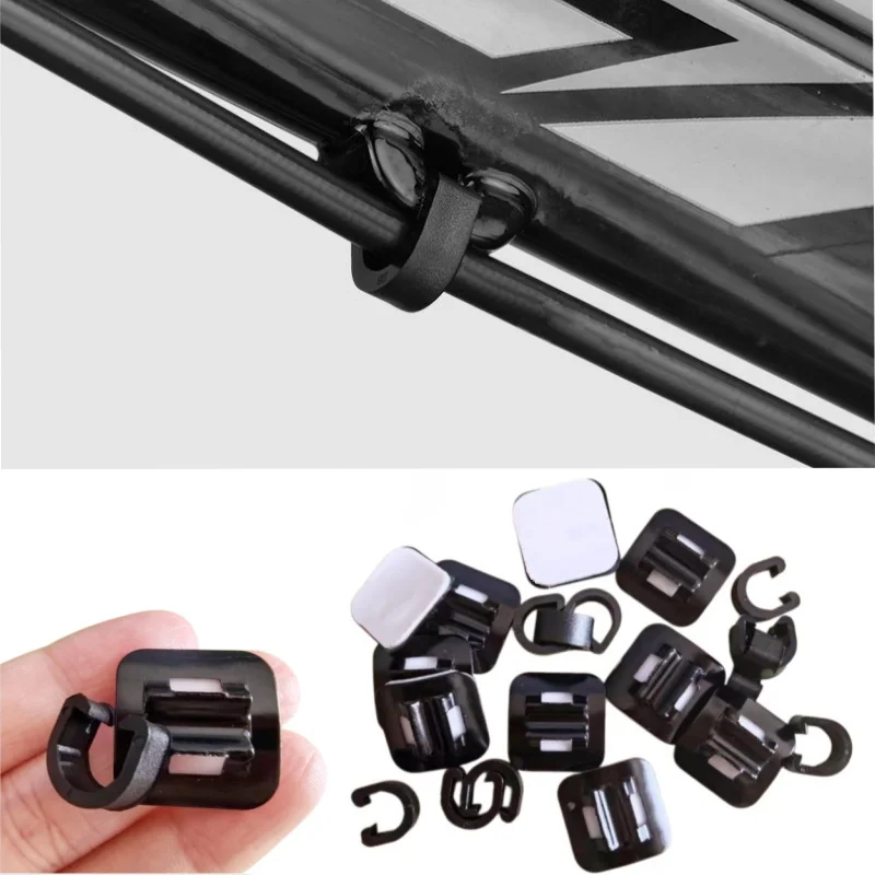 MTB Fahrrad Schalt-/Bremszugführung Rahmenklemme C-Form Rohrhalterung Aluminiumlegierung Clip Klebende