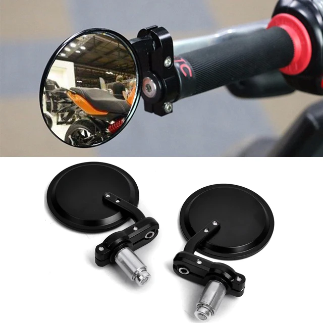 Para Universal Motorrad Rückspiegel Runde 7/8 "Griff Bar End (2 Stück) – Bild 3