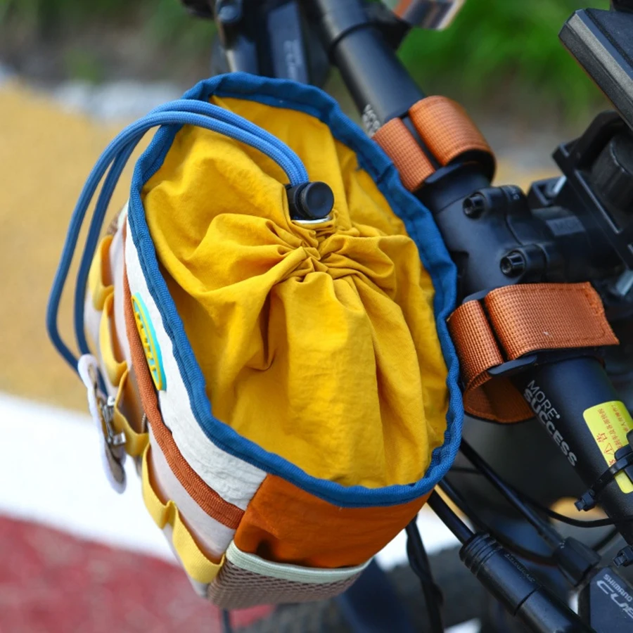 Leichte Tragbare Fahrrad-Vorderrahmentasche Farbblock Multifunktionale – Bild 3