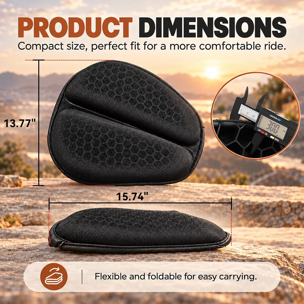 Motorrad Sitzkissen 3D Honeycomb Anti-slip Motorrad Gel Sitzkissen – Bild 5