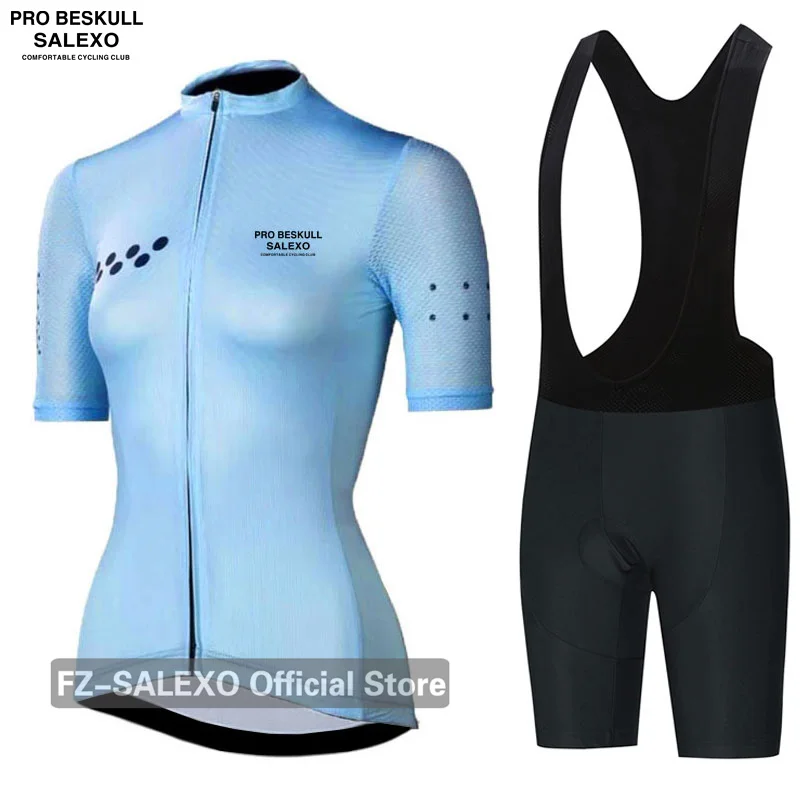 Frauen Sommer Kurzarm Radfahren Jersey Set, Weibliche – Immagine 3