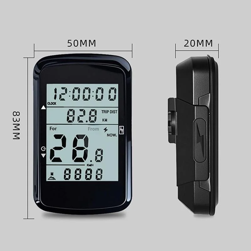 Fahrradcomputer mit Tachometer, USB-Ladefunktion, wasserdicht, kabellos, 2,4 Zoll Fahrrad-Kilometerzähler