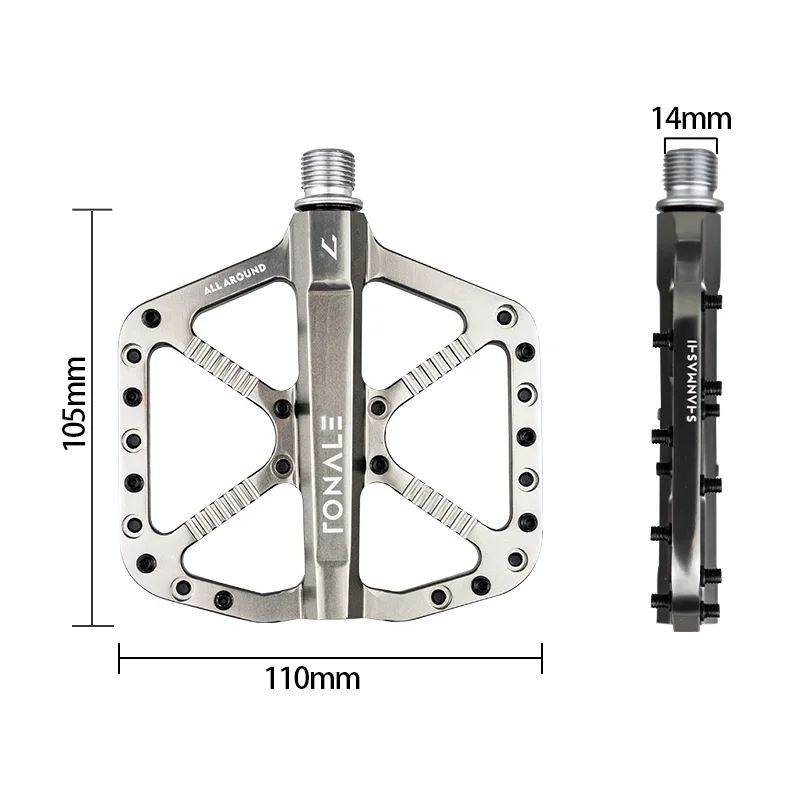 MTB Fahrradpedal Titan rutschfeste CNC 3-Lager Aluminiumlegierung – Image 4