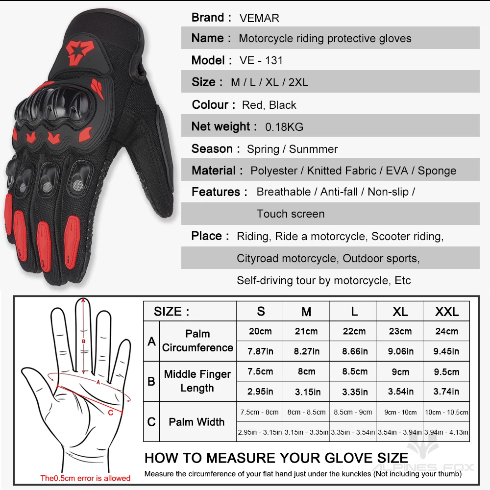 Sommer Neue Männer Motorrad Handschuhe Harte Knuckle Touchscreen – Bild 6