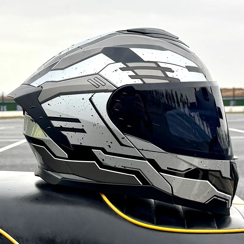 LVS-Flip-Up Motorradhelm mit Doppelvisier, modularer Integralhelm – Bild 5