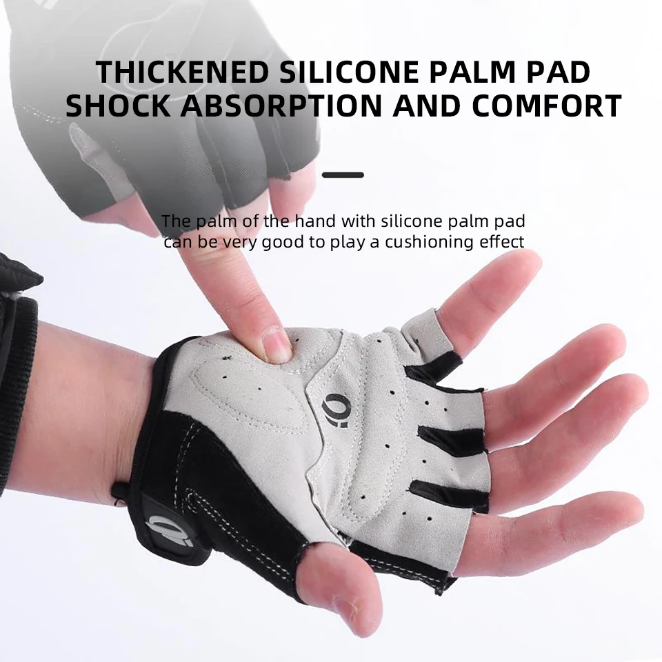 Radfahren Handschuhe Anti Slip Schock Atmungsaktive Fahrrad Halbe – Bild 3
