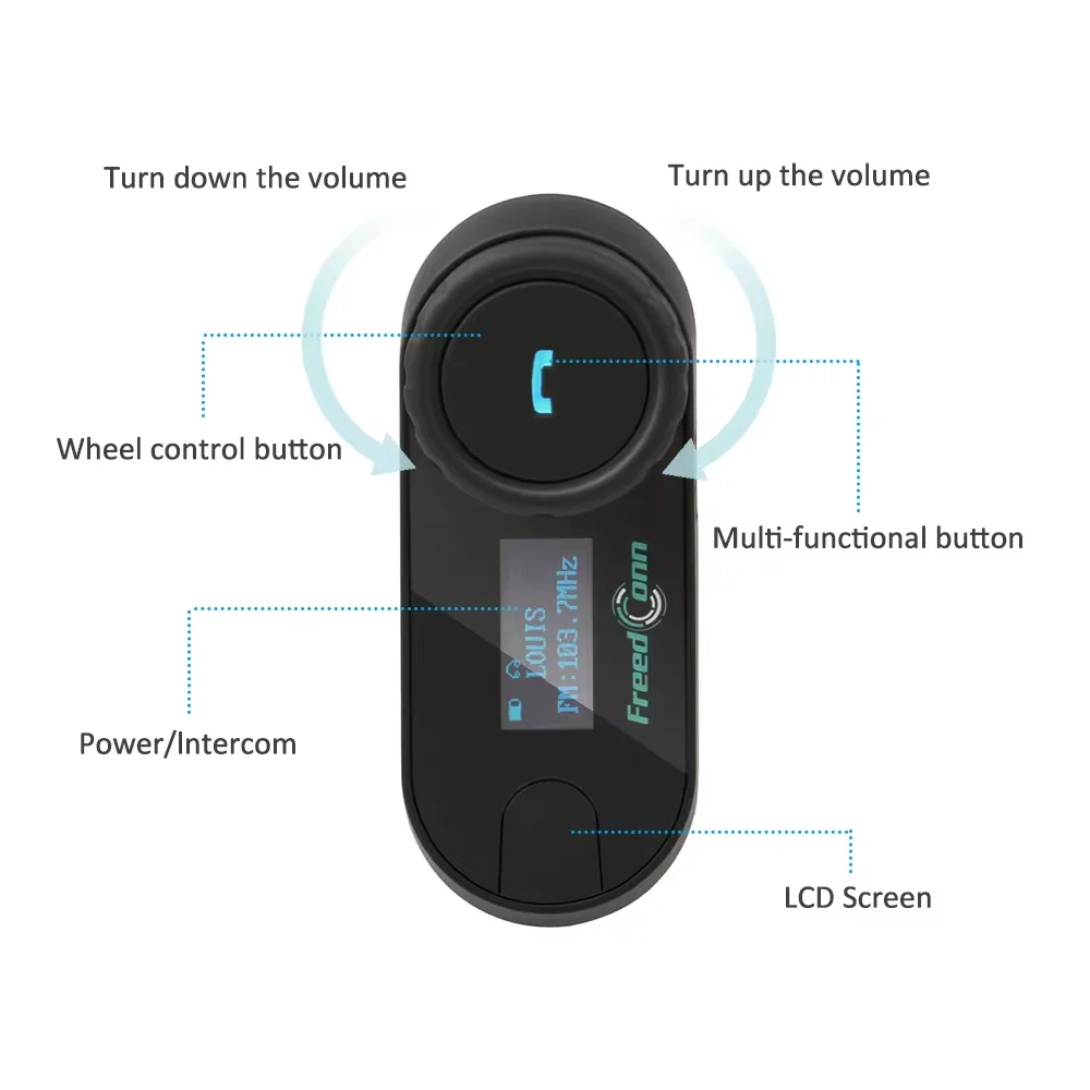 FreedConn TCom SC Bluetooth Motorradhelm-Headset Intercom 6-Wege – Bild 6