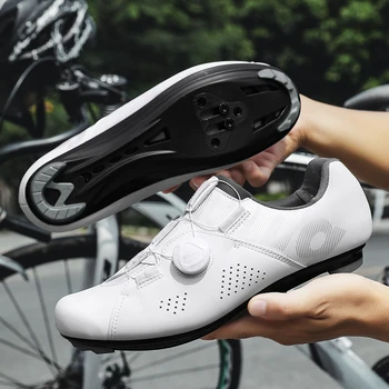 Herren-Radschuhe MTB Rennrad-Sneaker mit Klettverschluss, professionelle Speed-Sport-Mode