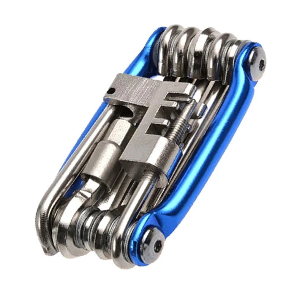 11-in-1 Fahrrad-Reparatur-Werkzeug-Set, Mountainbike-Schraubenschlüssel, Schraubendreher, Kette