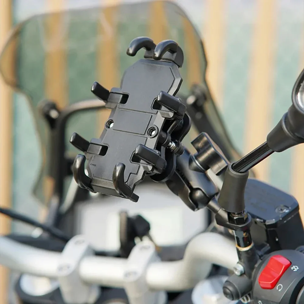 Moto Motorrad Telefon Halterung Lenker Halter Stoßfest GPS Halterung – Image 5