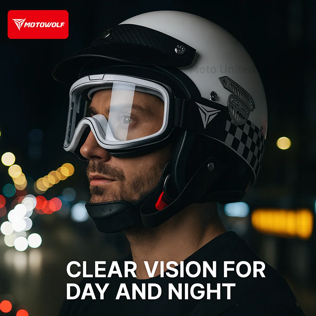 Motowolf Photochrome Motorradbrille, UV-Schutz, winddicht, staubdicht – Image 3