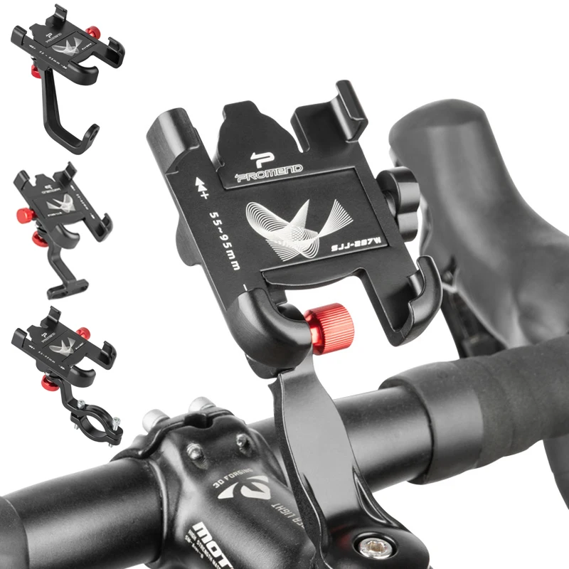 Fahrrad-Motorrad-Telefonhalter, Aluminium-Lenker, Fahrrad-Telefonhalterung, verstellbar, rutschfest