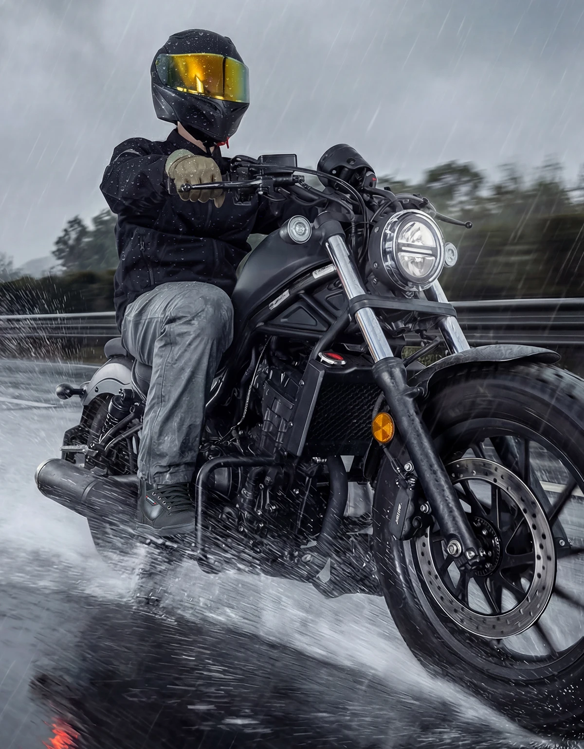 Wasserdichte Motorradschuhe für Herren, Schuhe mit flacher Sohle – Image 5