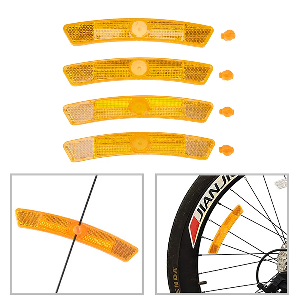 Fahrrad-Reflektorstreifen Fischförmige Stahlspeichen-Reflektoren Fahrradfelgen-Reflektorlicht Fahrradzubehör