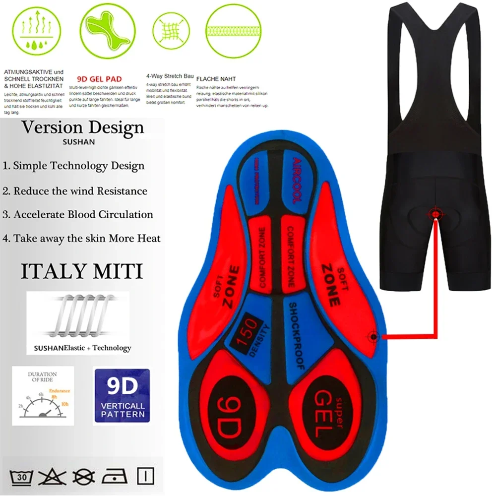 Radfahren Hosen Männer 3/4 Trägerhose Winter Fahrrad Hosen Hombre – Bild 5