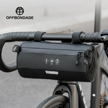 OFFBONDAGE Fahrrad-Fronttasche, Lenkertasche, 2,7 l, großes Fassungsvermögen, reflektierende Aufbewahrung