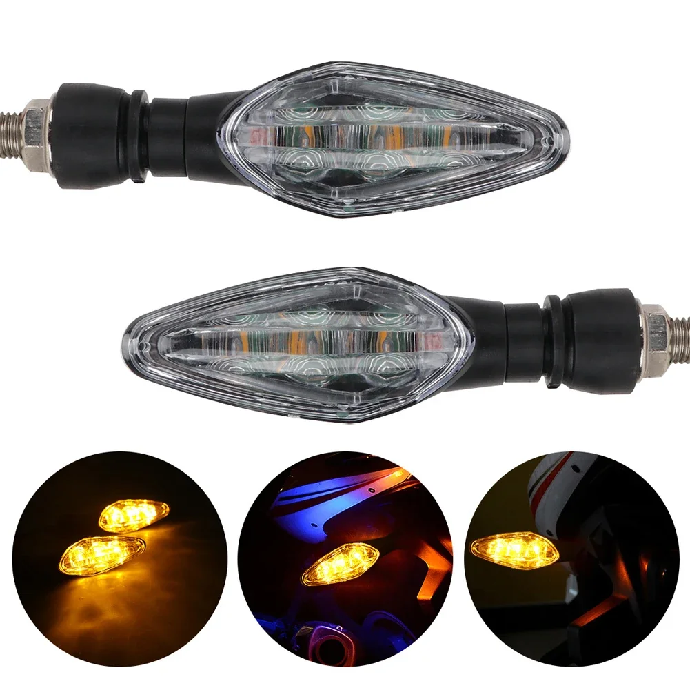 1 Paar 3-LED Motorrad-Signalleuchten Fahrlicht Rücklicht Blinker Warnleuchte Dekorative Blinker