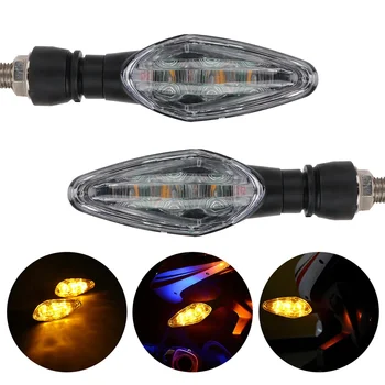 1 Paar 3-LED Motorrad-Signalleuchten Fahrlicht Rücklicht Blinker Warnleuchte Dekorative Blinker