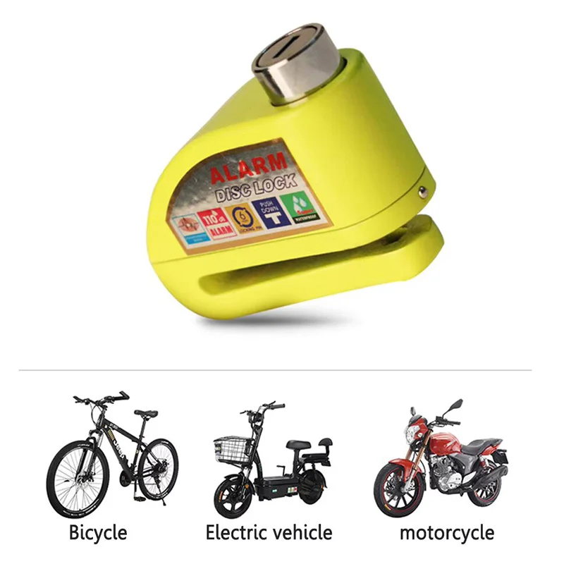 Fahrrad-Scheibenbremsschlösser mit Alarmton, Motorrad, Roller – Immagine 6