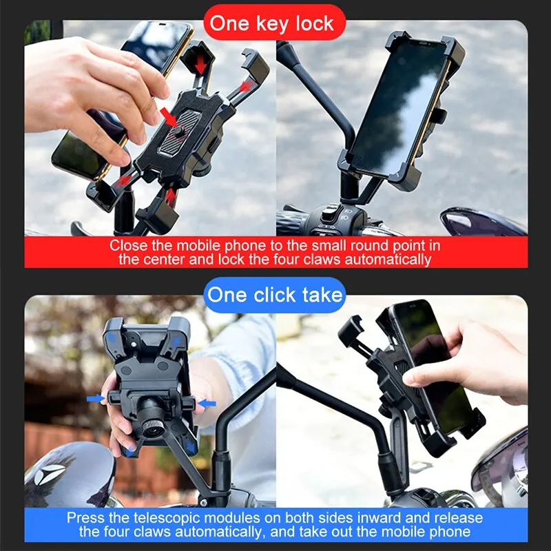Fahrrad-Handyhalter 360° ° Drehbarer universeller Fahrrad – Immagine 3