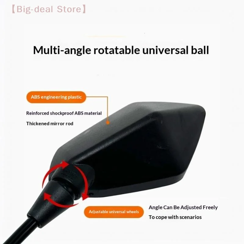 【M】1 Paar Scooter E-Bike Rückspiegel Universal 8/10mm Motorrad Lenker – Bild 4