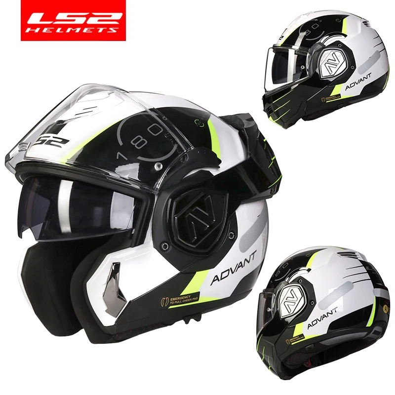 LS2 FF906 Advant Klapphelm Motorradhelm Modularhelm mit Doppelvisier – Bild 5