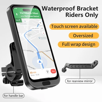 Motorrad-Fahrrad-Handyhalterung, wasserdicht, Touchscreen-fähig, universeller Fahrrad- und Roller-Lenkerhalter