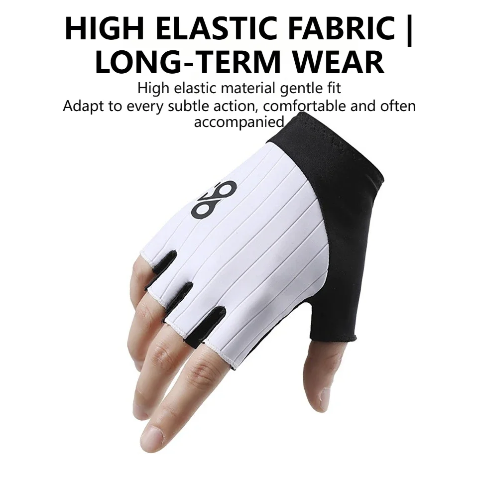 Halbfinger-Fahrradhandschuhe Sommer-Fahrradhandschuhe Stoßdämpfende – Immagine 3