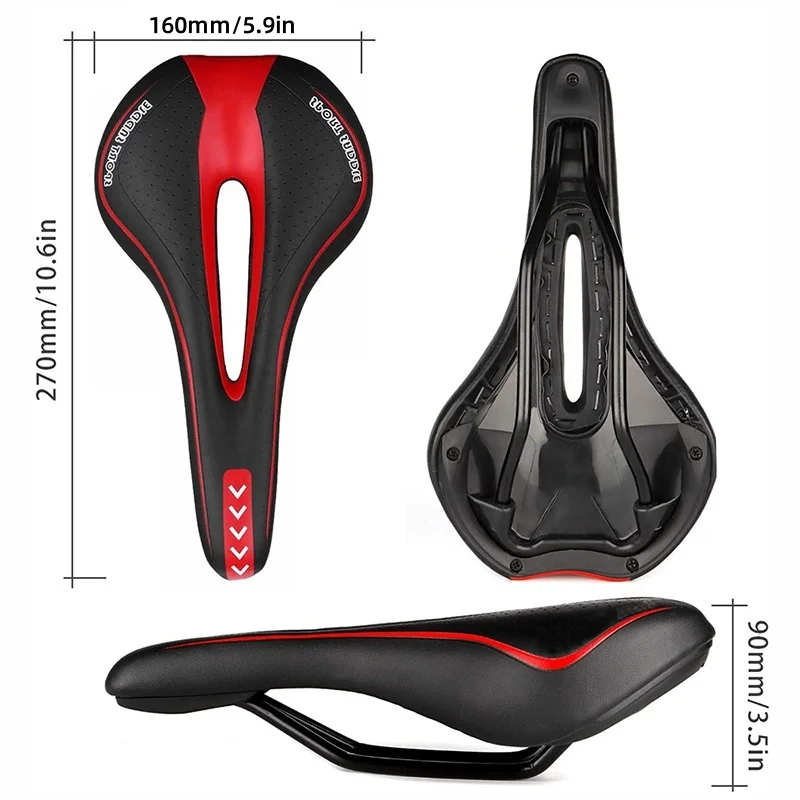 Fahrradsattel MTB Mountain Road Bike Sitz Hohlgel Bequemes – Immagine 6