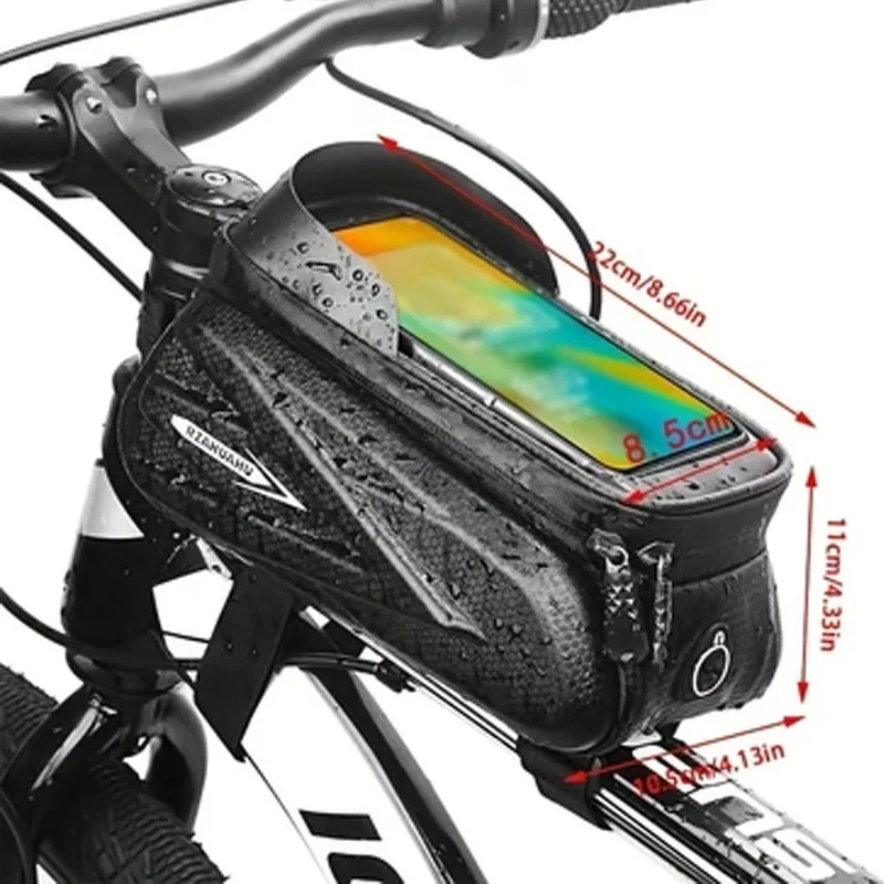 Fahrradtasche, Vorderrahmentasche, Handytasche, Rennrad, Mountainbike – Bild 6