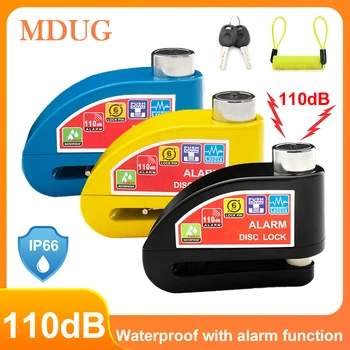 Motorrad- und Fahrrad-Alarmschloss 110dB, Wasserdichtes