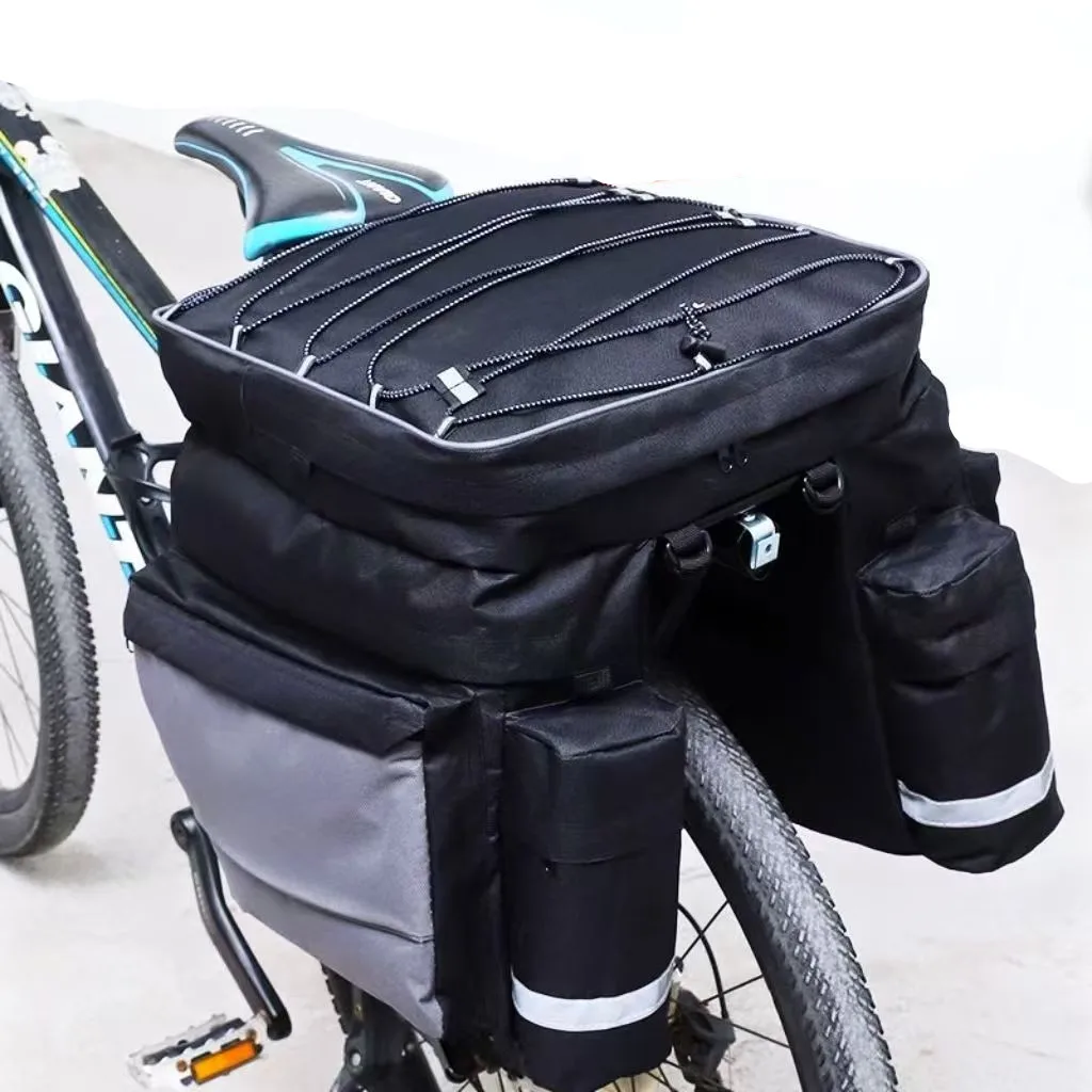 60L MTB Fahrrad Träger Tasche Hinten Rack Bike Stamm Tasche Gepäck – Bild 2