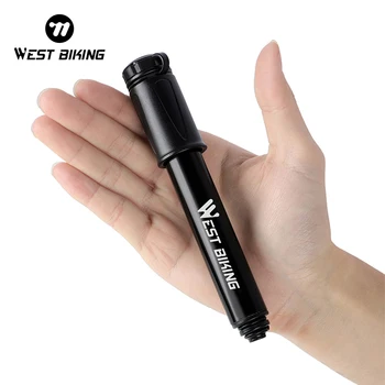 WEST BIKING Mini Fahrradpumpe 100PSI Schrader Presta Ventil MTB Rennradpumpe Aluminiumlegierung Fahrrad