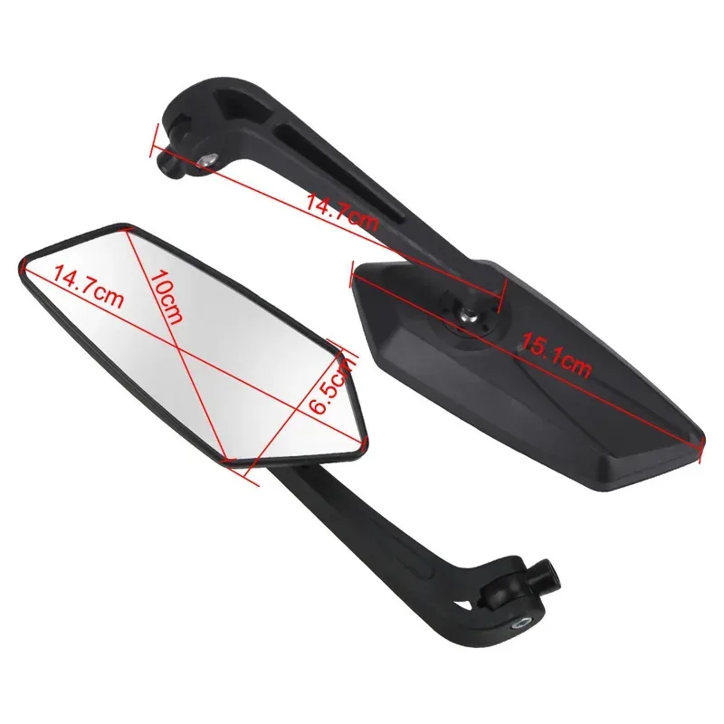 1 Paar universelle Motorrad-Lenkerendspiegel, 8 mm, 10 mm, für Cafe – Bild 5