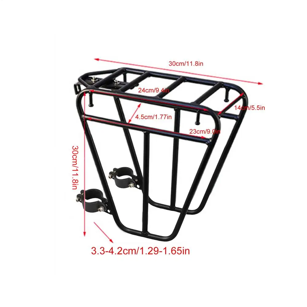 Fahrrad Gabel Gepäck Halterung Stahl Fahrrad Front Cargo Rack Einstellbare MTBs Fahrrad Seite Montieren Tasche