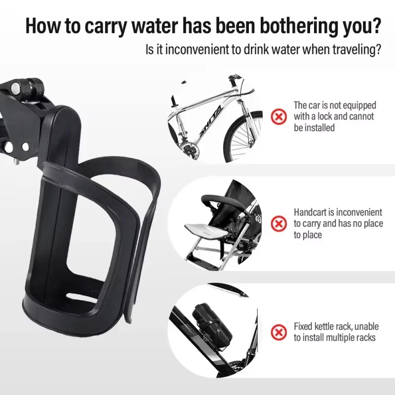 Verstellbarer Wasserflaschenhalter für Kinderwagen - 360° ° – Image 4