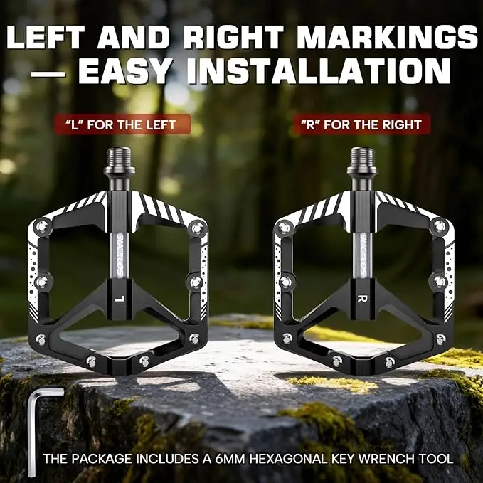 BUCKLOS Mountainbike-Pedale MTB Rutschfeste Plattformpedale – Immagine 5