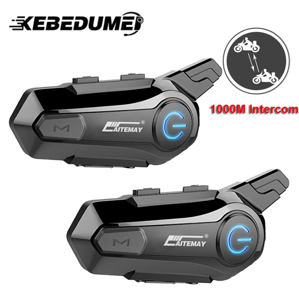Bluetooth Intercom Motorradhelm Bluetooth-Headset für 2 Fahrer Intercomunicador Moto Interphone Headset