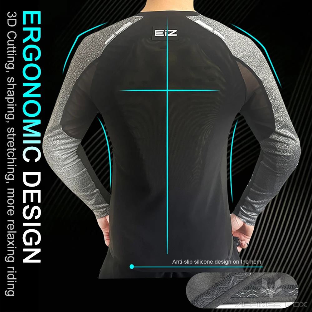 Herren Motorradjacke Sommer Atmungsaktive Motocross Körperschutz – Image 5