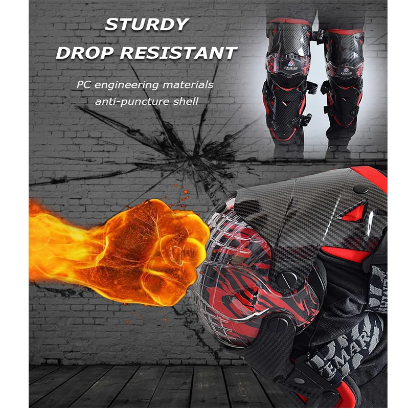Motorrad Knie Schutz Pads Erwachsene Motorrad Set Tragen-beständig PP – Bild 3