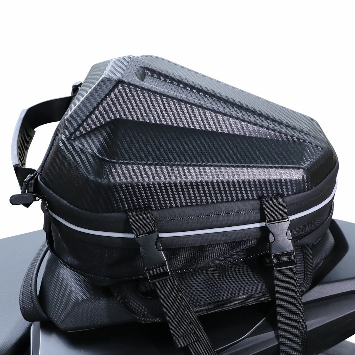 Wasserdichte Motorrad-Hecktasche, Multifunktionale Motorrad-Rücksitztasche, Erweiterbare